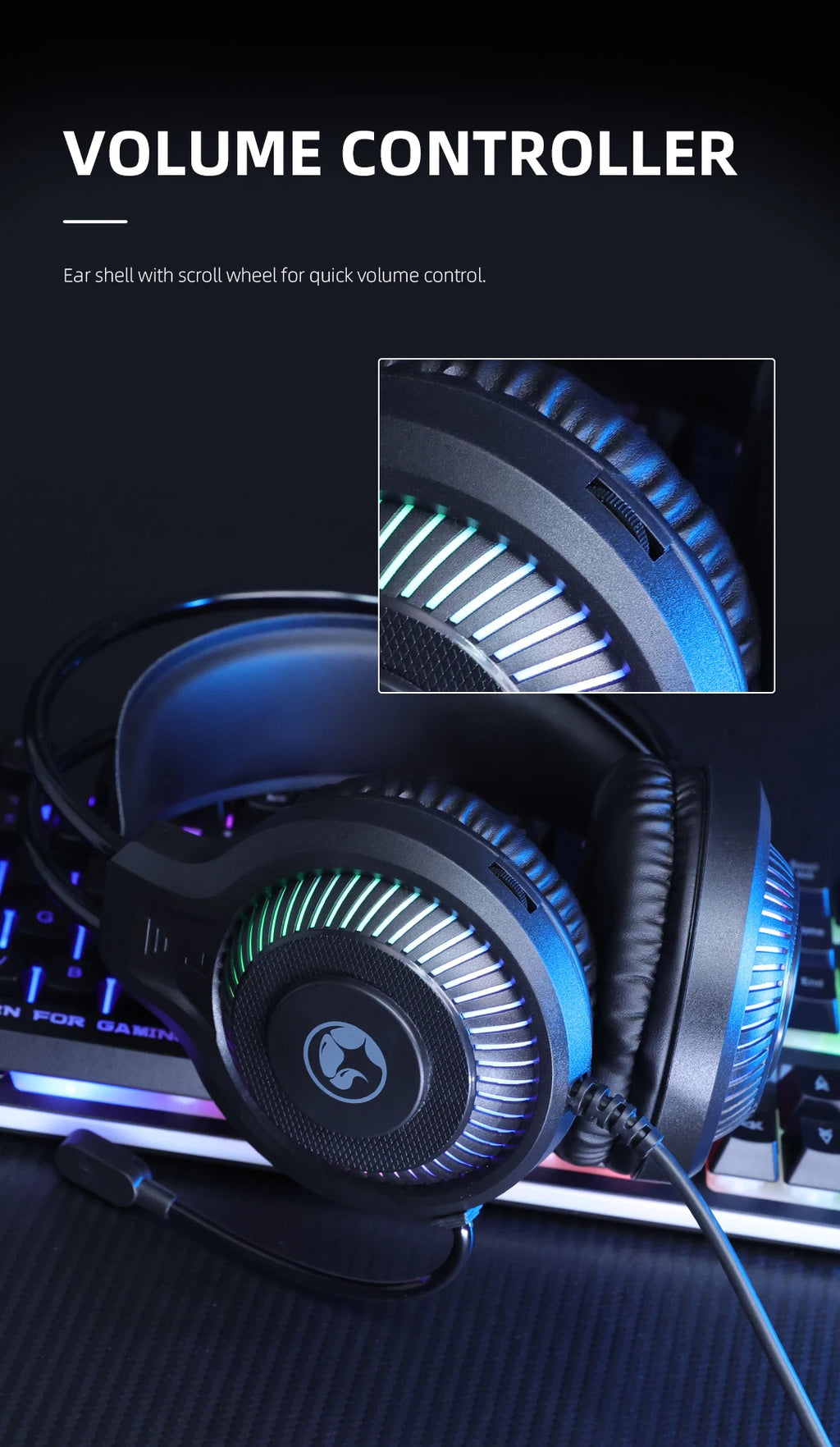 Kit Gamer teclado, mouse, headset e mouse pad