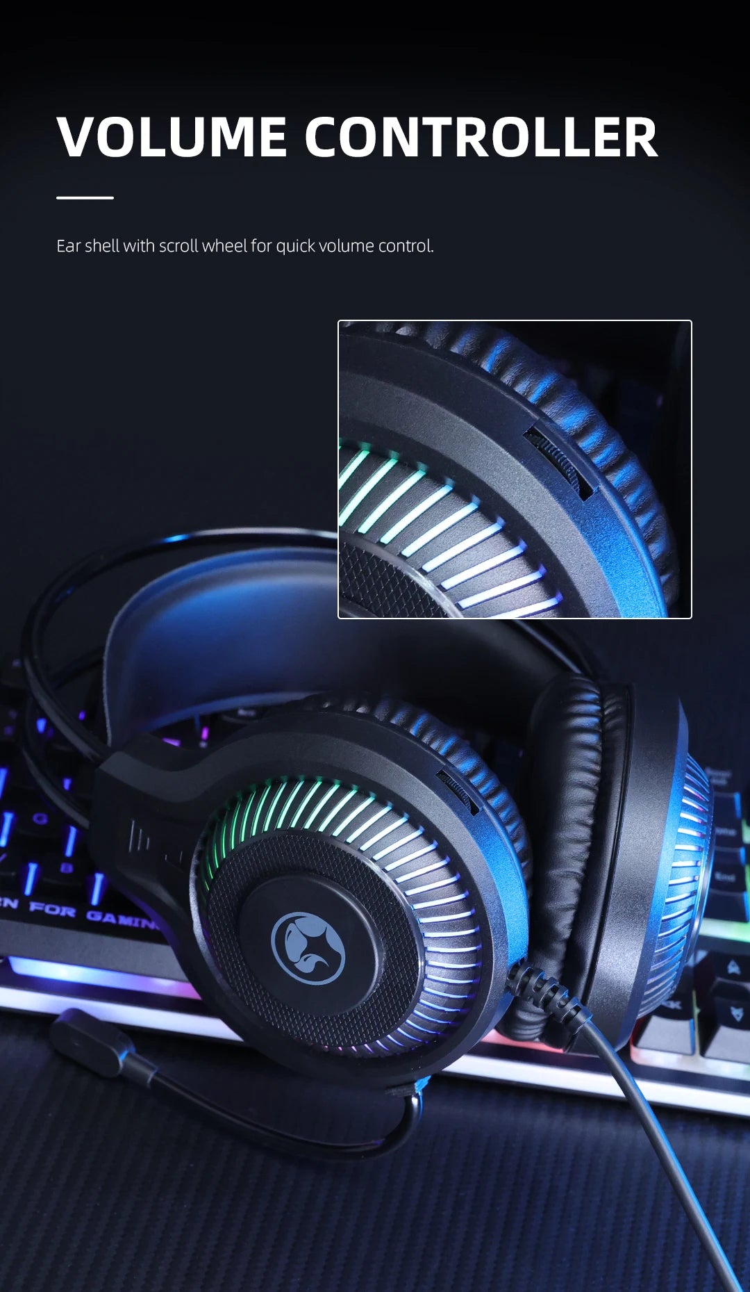 Kit Gamer teclado, mouse, headset e mouse pad