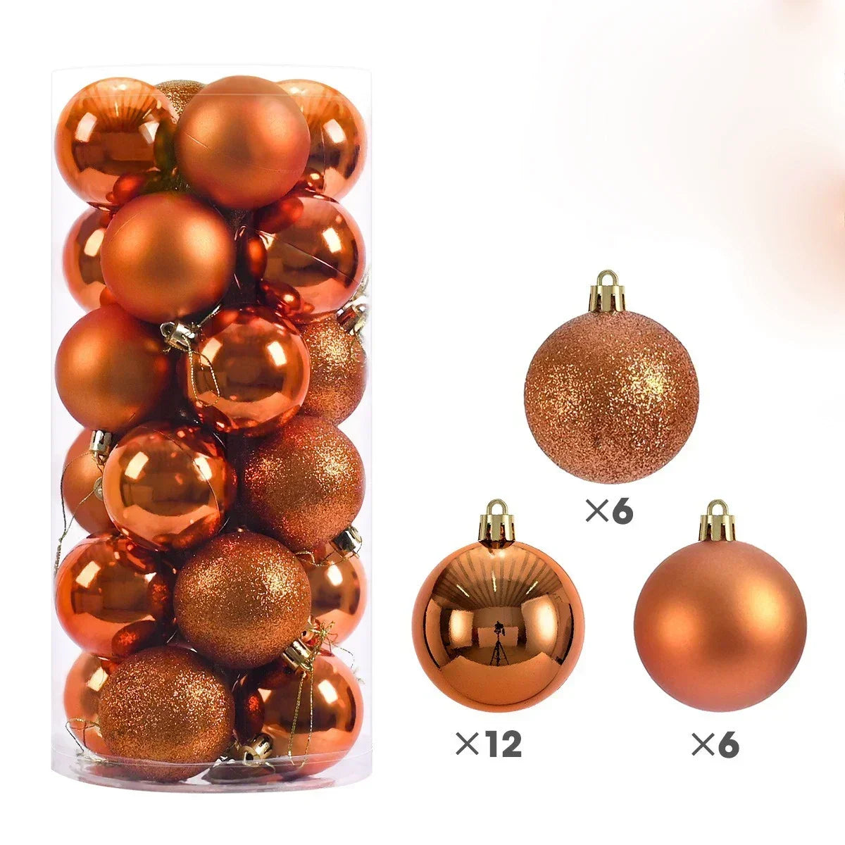 Enfeite de natal 24Pcs 3/4/6cm