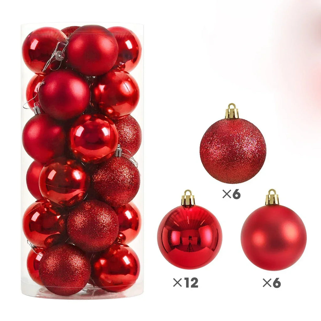Enfeite de natal 24Pcs 3/4/6cm