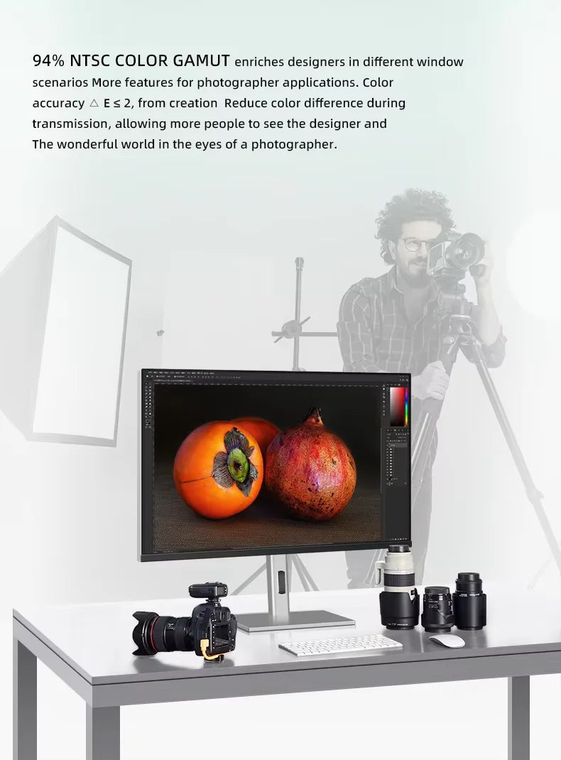 Monitor 4K VisionPro 27" – Tela Vertical Bezel-less com Type-C