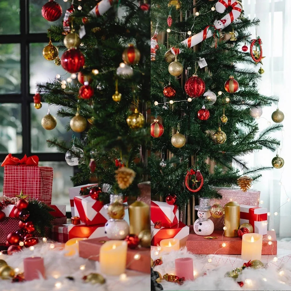 Enfeite de natal com 44Pcs de 3/6CM