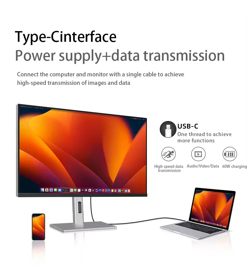 Monitor 4K VisionPro 27" – Tela Vertical Bezel-less com Type-C