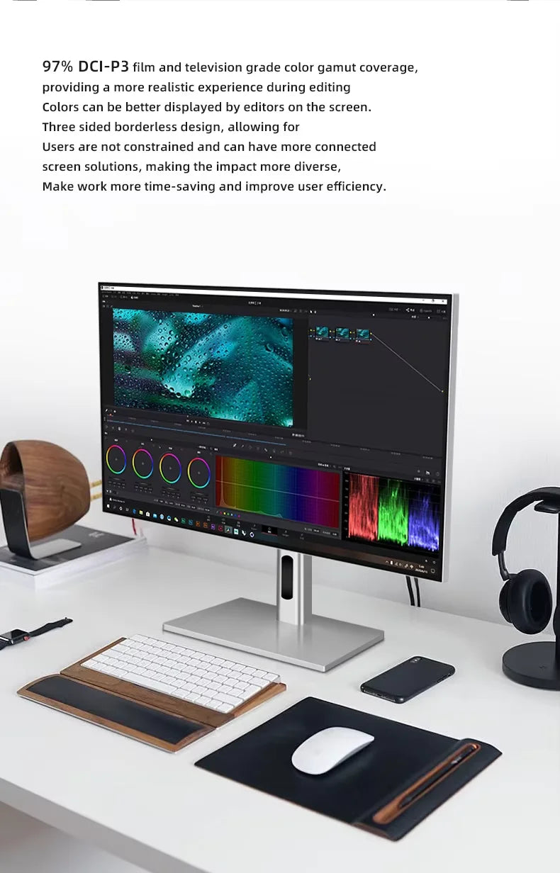 Monitor 4K VisionPro 27" – Tela Vertical Bezel-less com Type-C