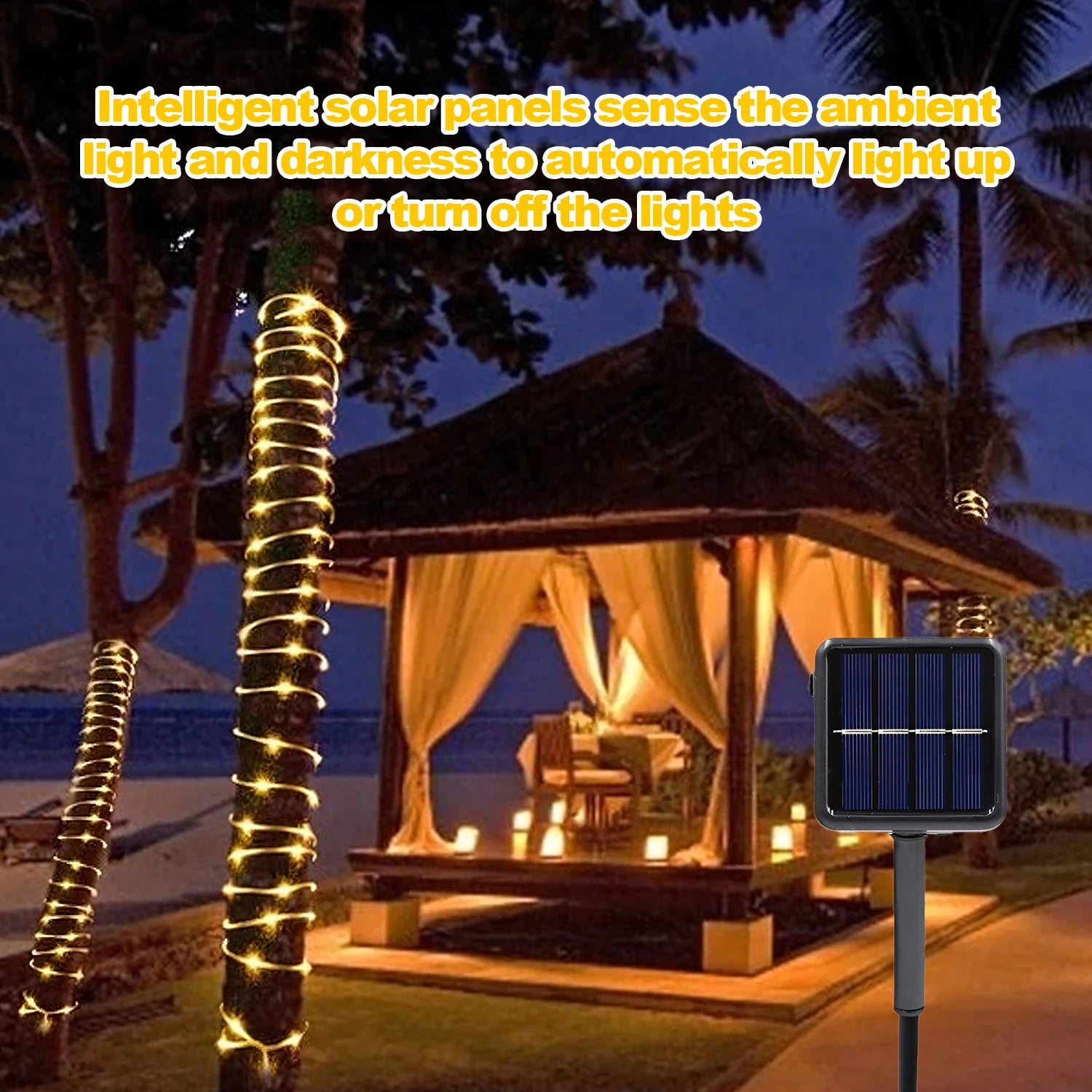 luz led estilo espiral solar