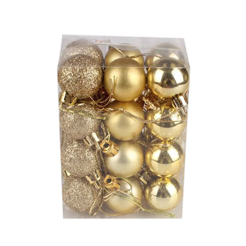 enfeite de bolas para arvore de natal com 24pcs 3cm