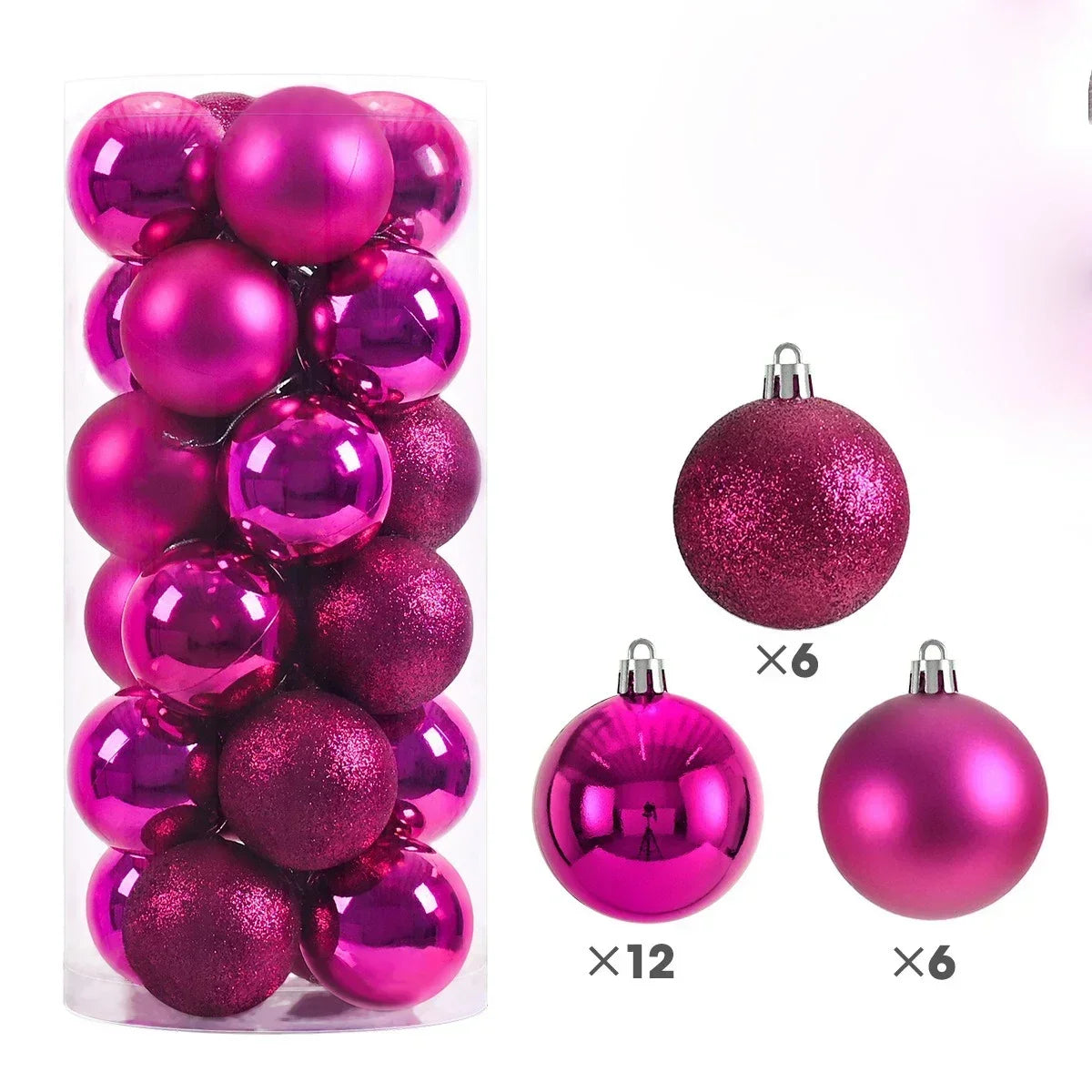 Enfeite de natal 24Pcs 3/4/6cm