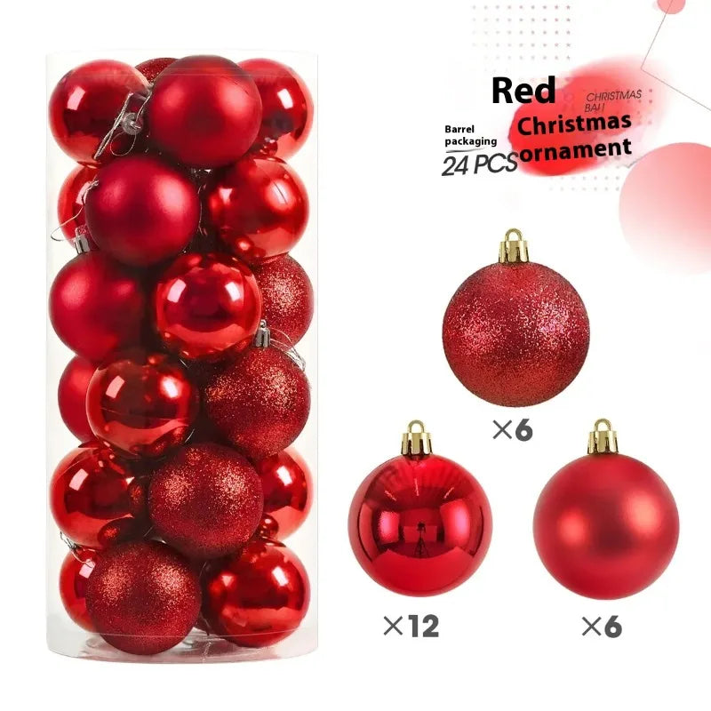 Enfeite de natal 24Pcs 3/4/6cm